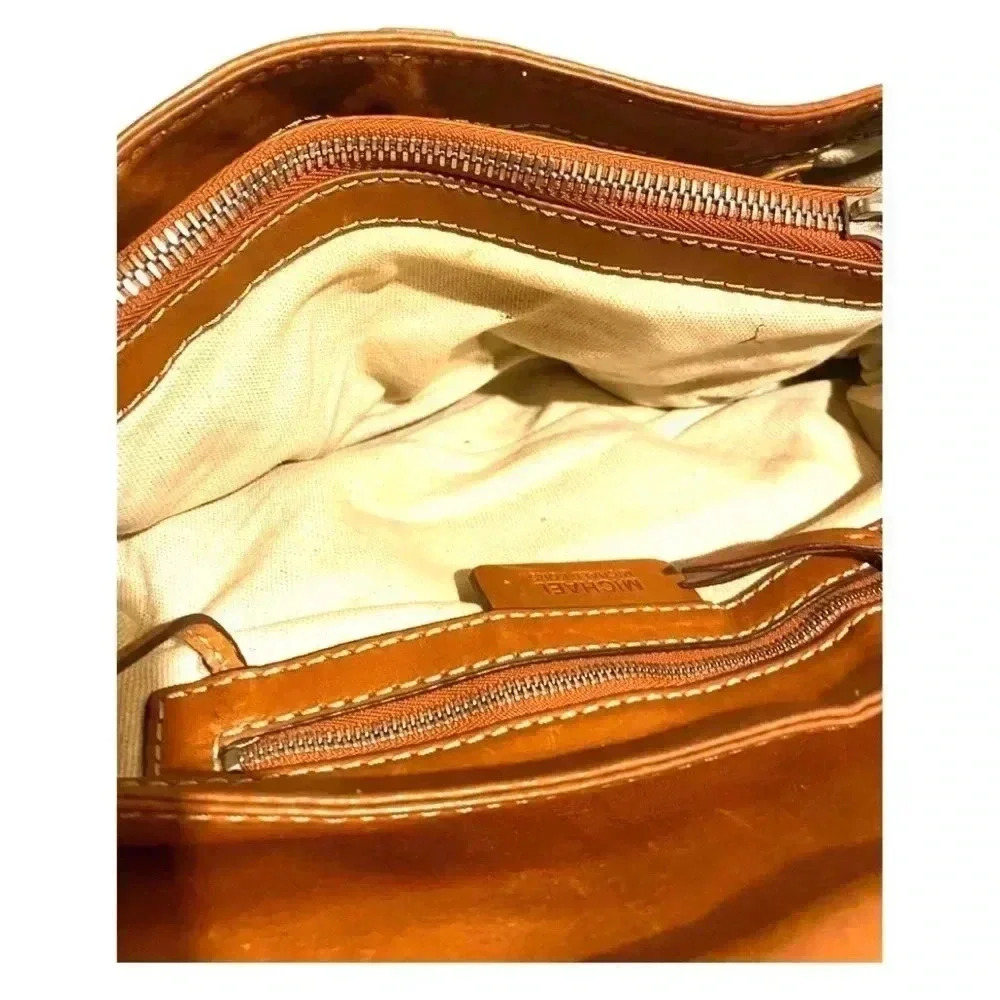 Michael Kors brown distressed leather satchel handbag - Picture 10 of 11